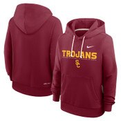 USC Trojans Women's Nike Cardinal Dri-FIT Sideline Pullover Hoodie